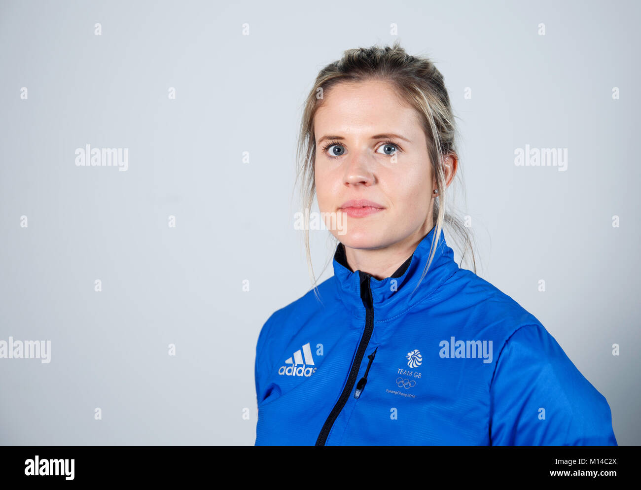 Lockenstab Lauren Gray während einer Kitting out Session bei adidas Stockport. PRESS ASSOCIATION Foto. Bild Datum: Mittwoch, 24. Januar 2018. Photo Credit: Tim Goode/PA-Kabel Stockfoto