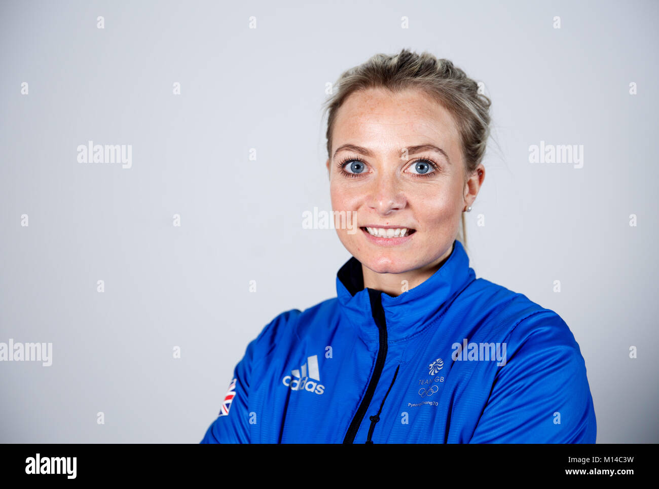 Lockenstab Anna Sloan während einer Kitting out Session bei adidas Stockport. PRESS ASSOCIATION Foto. Bild Datum: Mittwoch, 24. Januar 2018. Photo Credit: Tim Goode/PA-Kabel Stockfoto