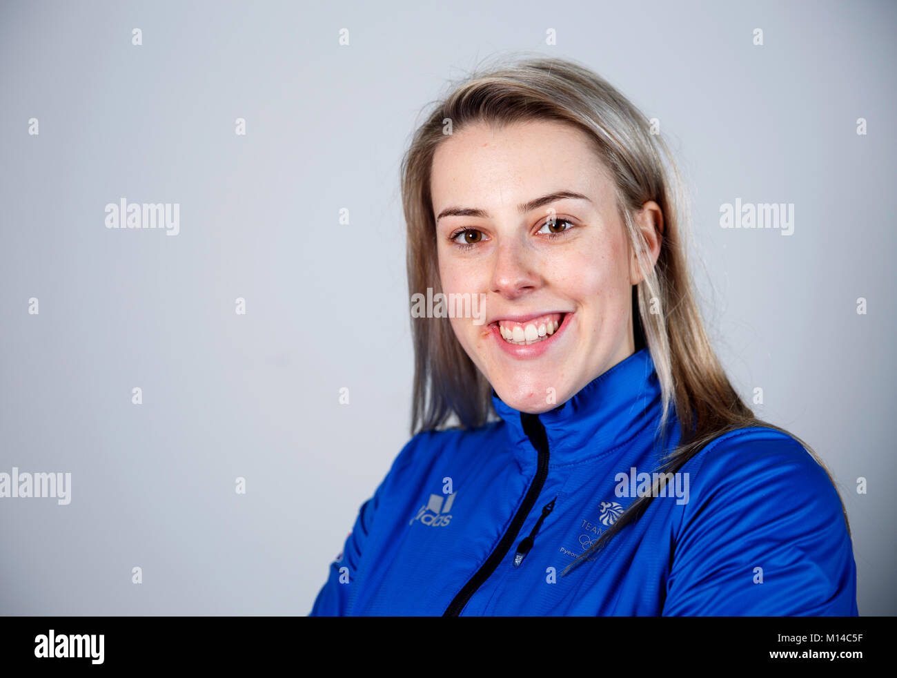 Skifahrer Katie Summerhayes während einer Kitting out Session bei adidas Stockport. PRESS ASSOCIATION Foto. Bild Datum: Mittwoch, 24. Januar 2018. Photo Credit: Tim Goode/PA-Kabel Stockfoto