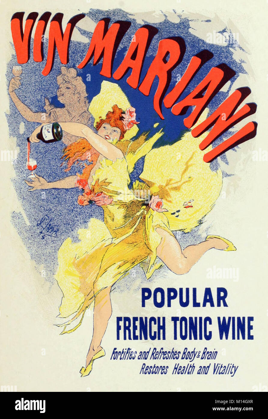 Jules Chéret - Vin Mariani - Belle Epoque poster Kunst Stockfoto