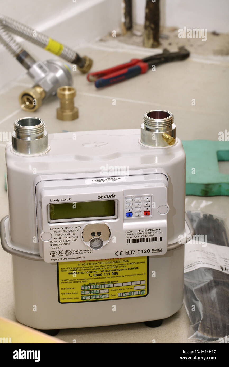 Eine neue "Smart Meter", bereit zur Installation Stockfoto