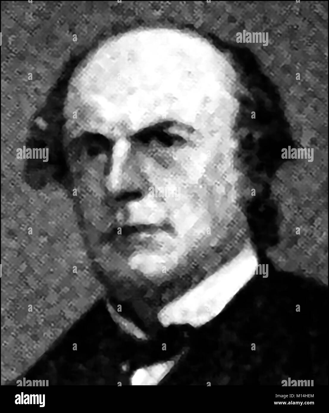 Eine gedruckte Portrait von Lachs Portland Chase geboren (1808-1873) private Schule Lehrer, Rechtsanwalt, gegen die Sklaverei Spoiler & uns Staatsmann - 1921 Abbildung: Stockfoto
