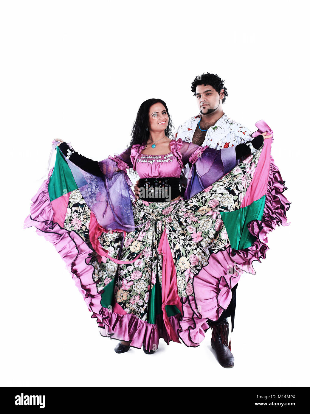 Gypsy Dance Paar. Gypsy Dance. Ein Tanz Show. Die nationalen Kostüm.  ethnischen Kultur. das Foto mit leeren Platz für Text Stockfotografie -  Alamy