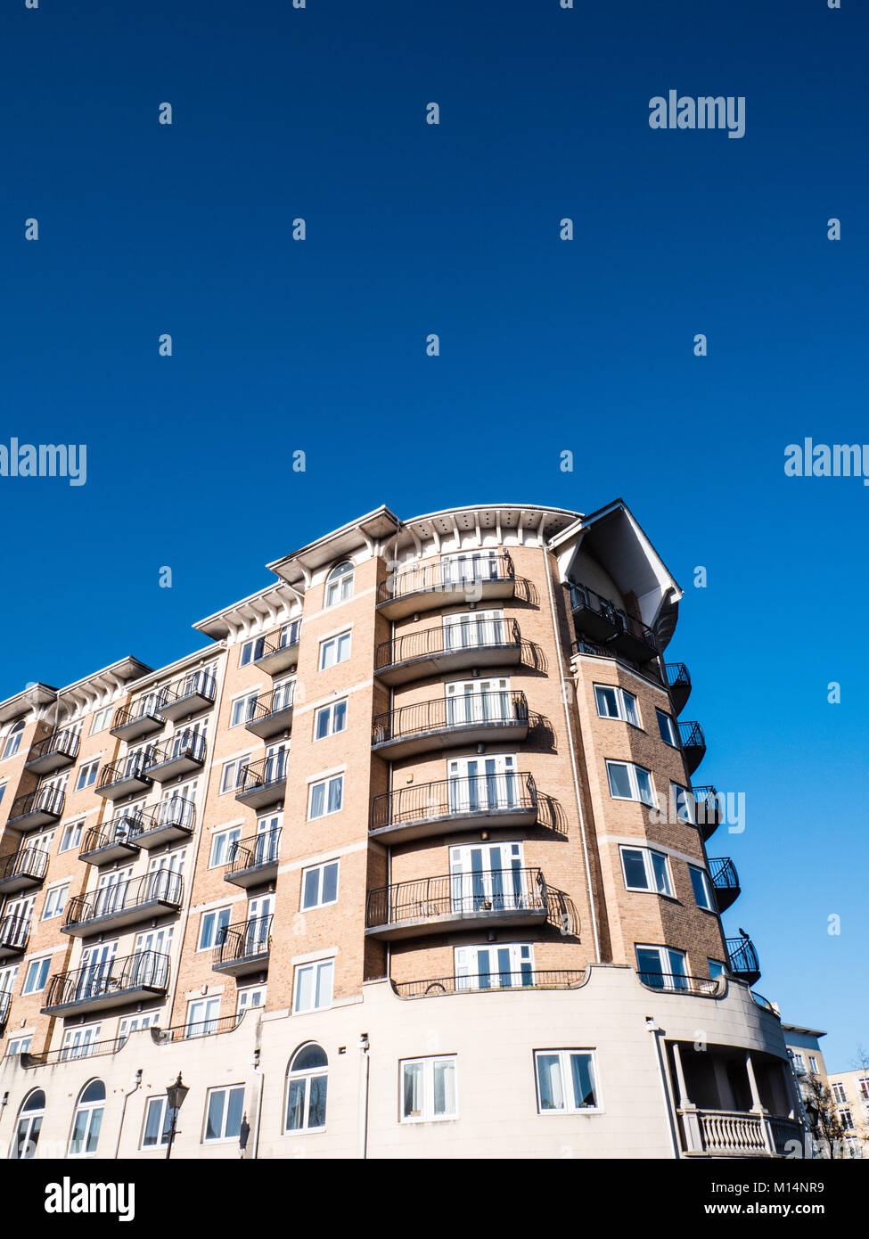 Blake's Quay, Serviced Apartments, Fluss Kennet, Reading, Berkshire, England. Stockfoto