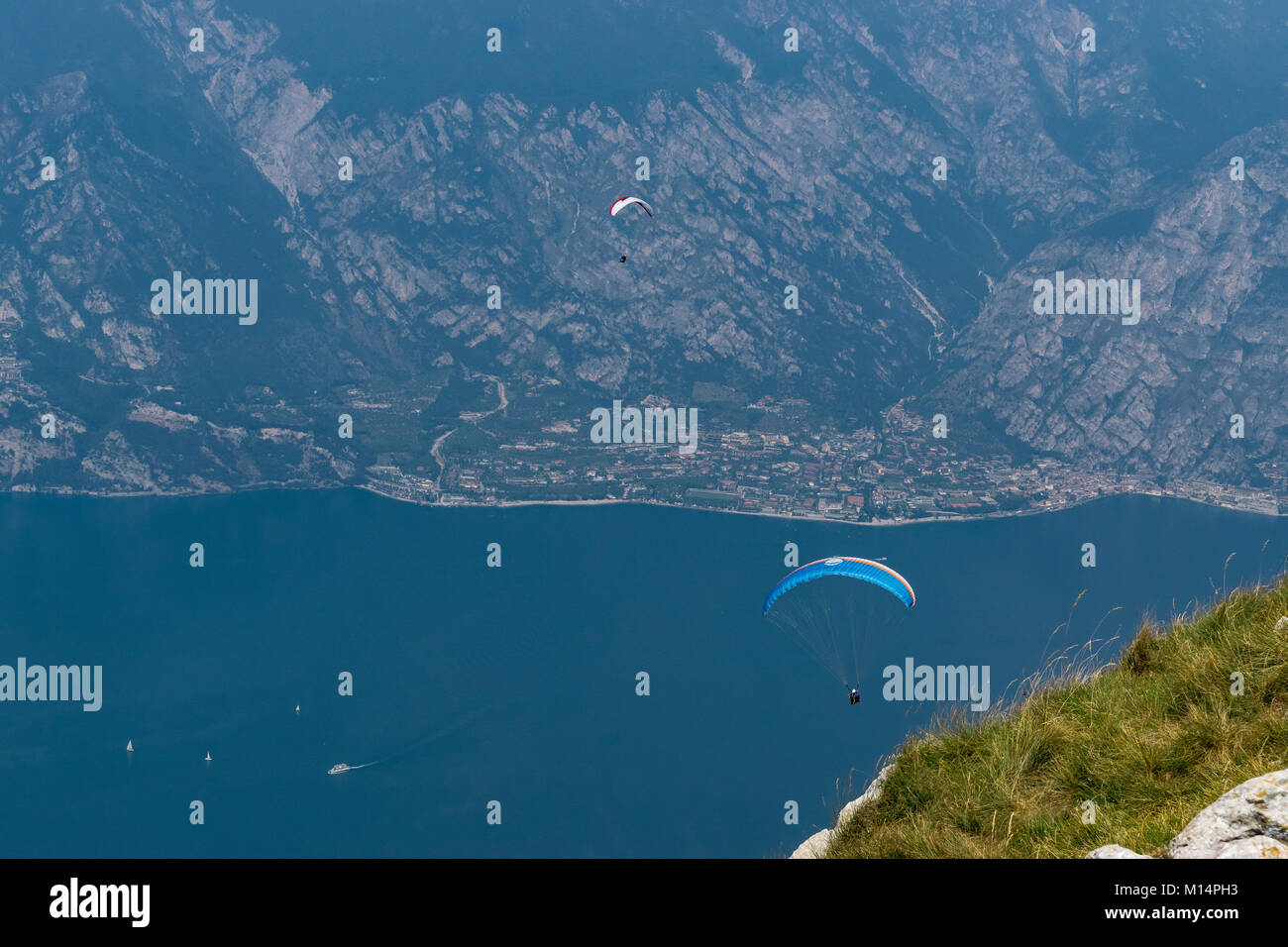 Blick vom Monte Baldo, Malcesine, Italien und Lago di Garda