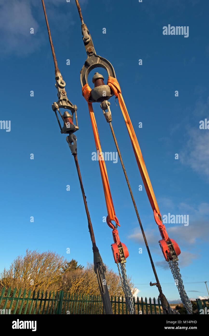 Die burghead Mittel- und Langwelle Funkübertragung Website und Antennen in Morayshire Grampian Schottland Großbritannien. Stockfoto