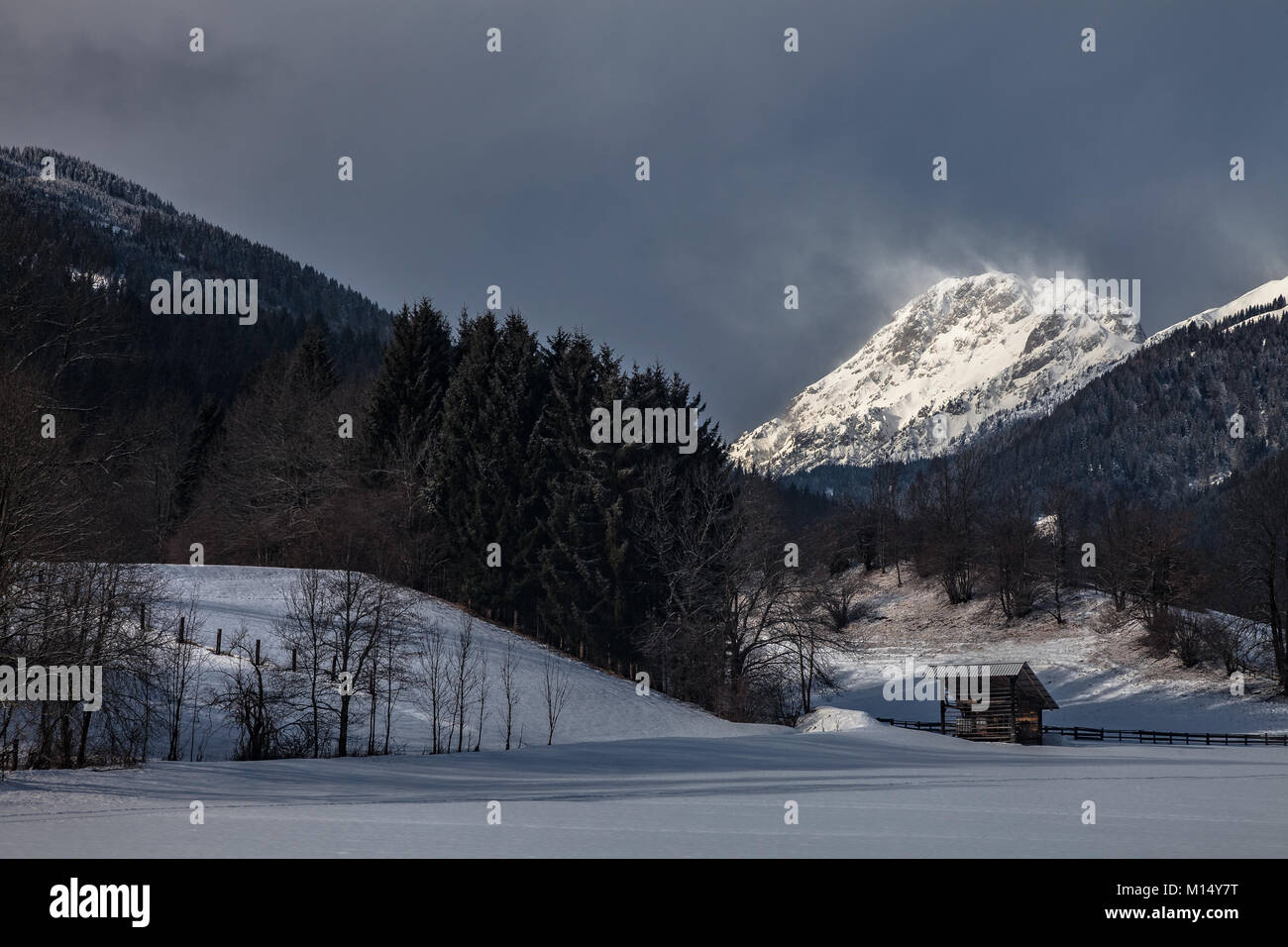 Winter Berge Landschaft Stockfoto