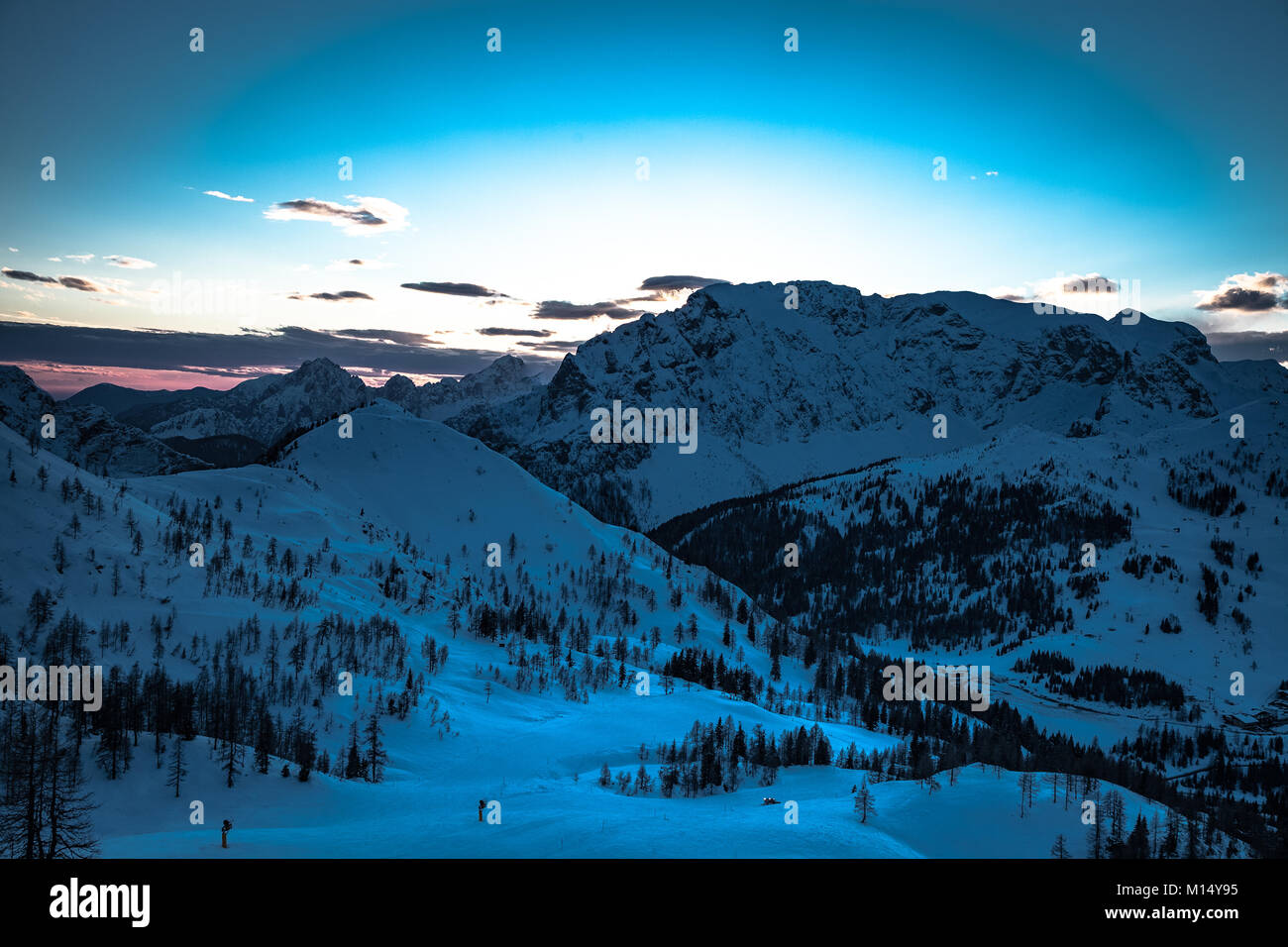 Winter Berge Landschaft Stockfoto