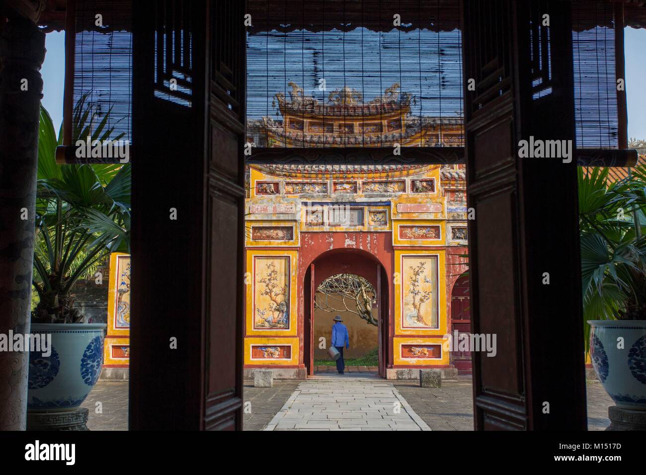 Vietnam, Hue, Pavillion in der Zitadelle Stockfoto