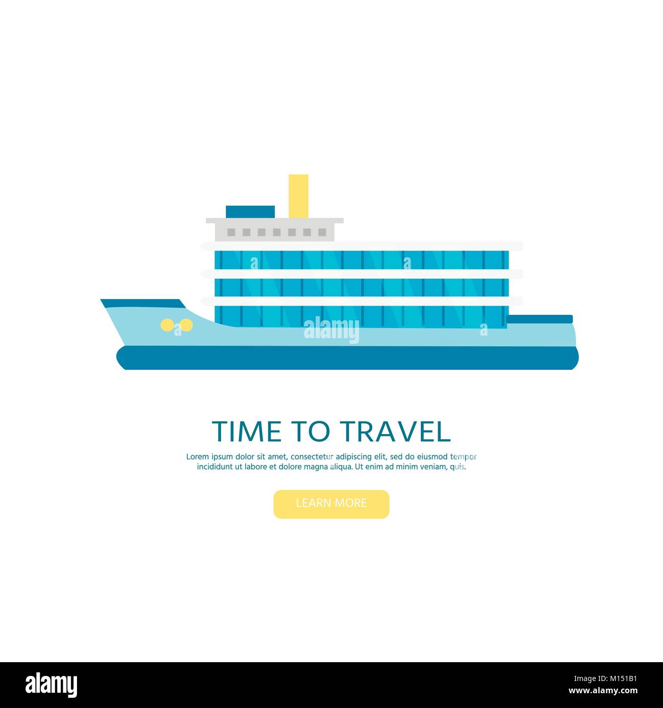 Nautische Fahrzeuge: Segeln, Boot, Schiff, Schiff, Luxus Yacht, Schnellboot. Vektor flachbild Symbol auf weißem Hintergrund Stock Vektor