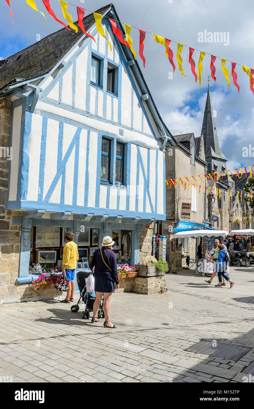 Frankreich, Loire Atlantique, Guerande, mittelalterliche Stadt, Fachwerkhaus Potter's House aus dem 15. Jahrhundert Stockfoto