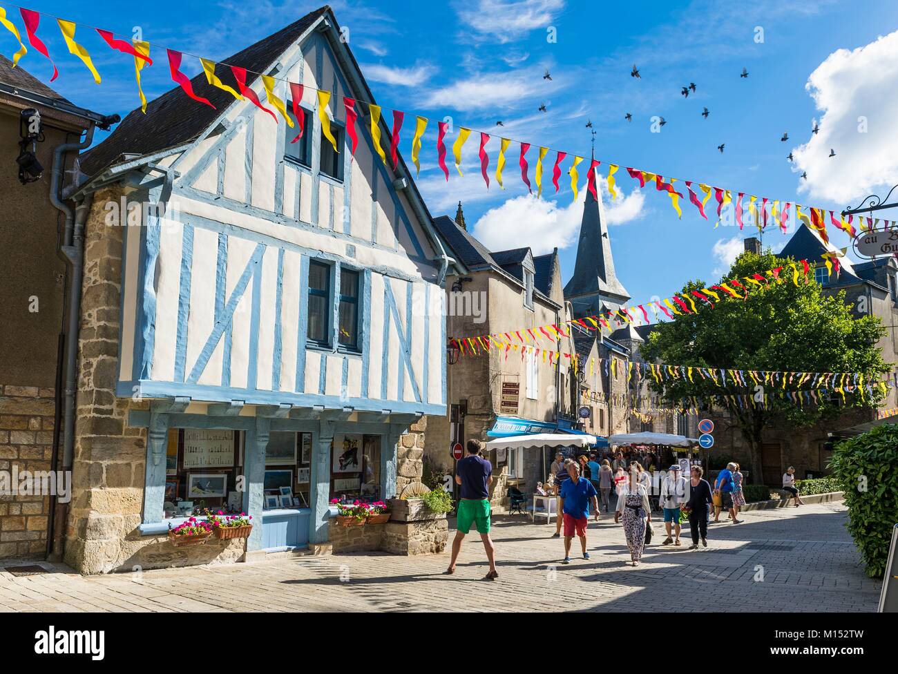 Frankreich, Loire Atlantique, Guerande, mittelalterliche Stadt, Fachwerkhaus Potter's House aus dem 15. Jahrhundert Stockfoto