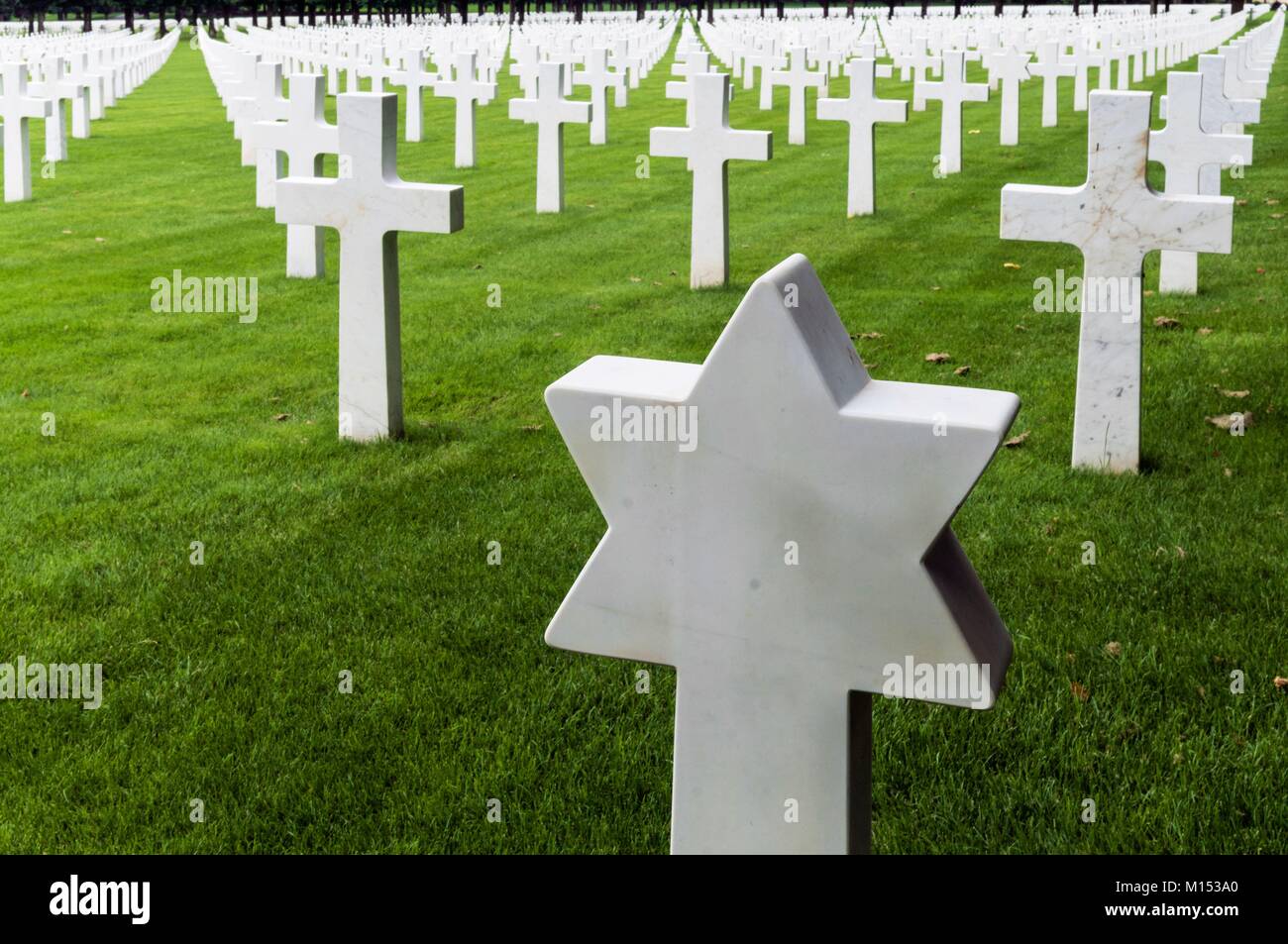 Frankreich, Maas, amrican Friedhof von Romagne sous Montfaucon, 12.446 Gräber, größte US-miltary Friedhof in Europa Stockfoto