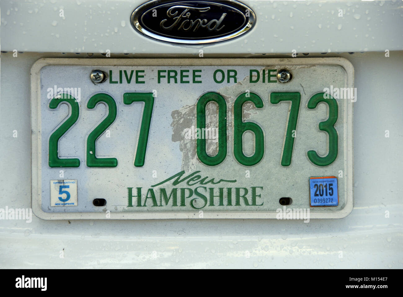 American Car Nummernschild, New Hampshire Stockfoto