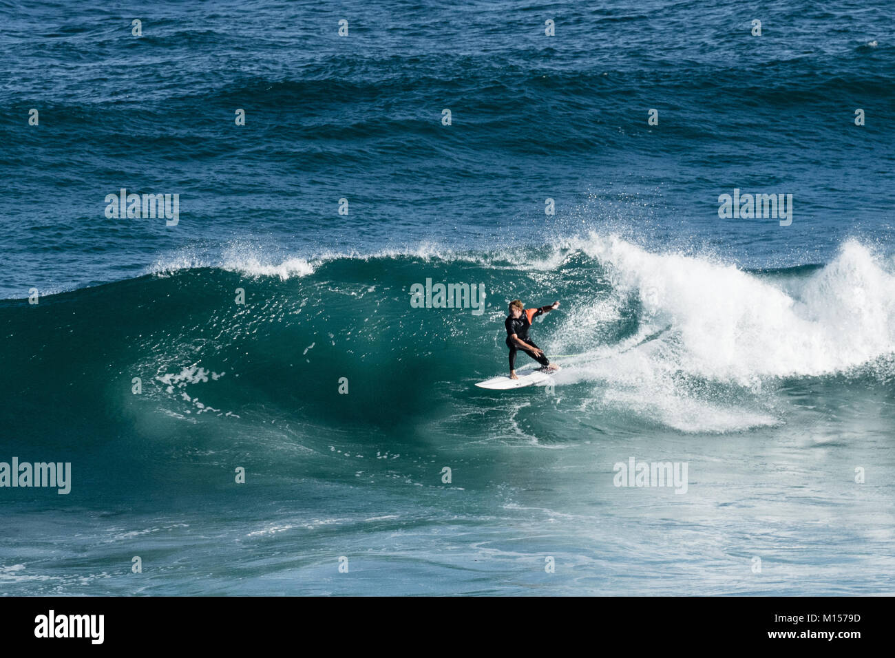 Auf der Welle Stockfoto