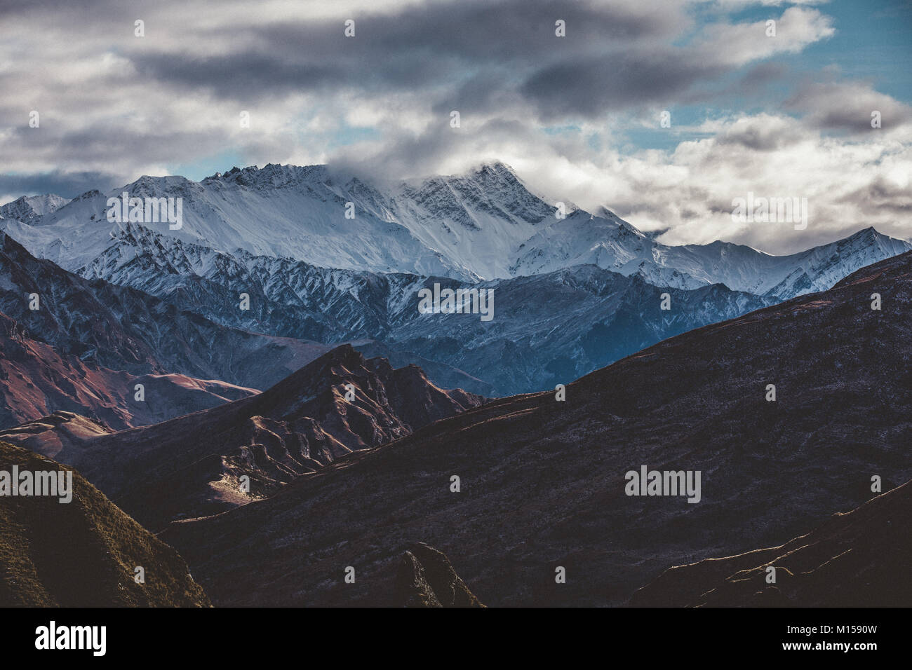 Der Blick vom Eingang des Skippers Tal, Queenstown, Neuseeland Stockfoto