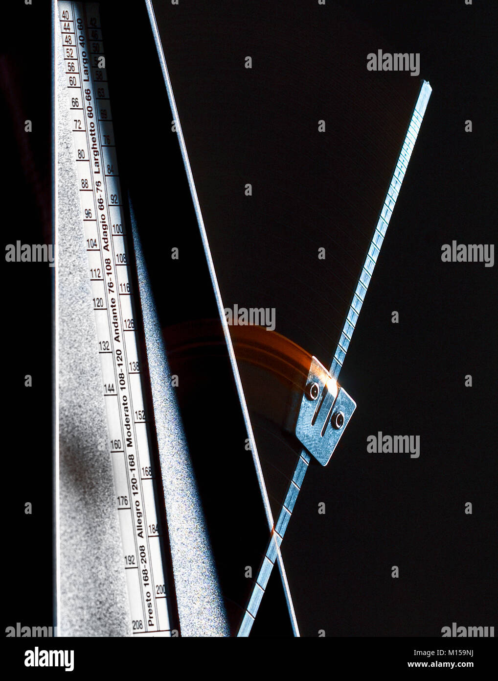 Metronom - das Instrument der Richtige Beat Musik wiedergeben Stockfoto