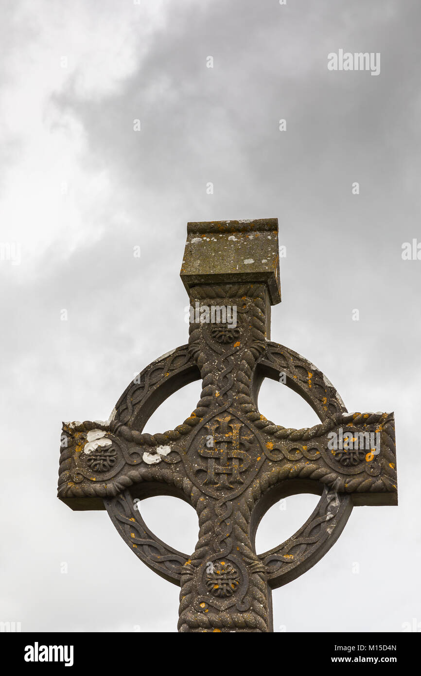 Aughagower Friedhof im County Mayo, Irland Stockfoto