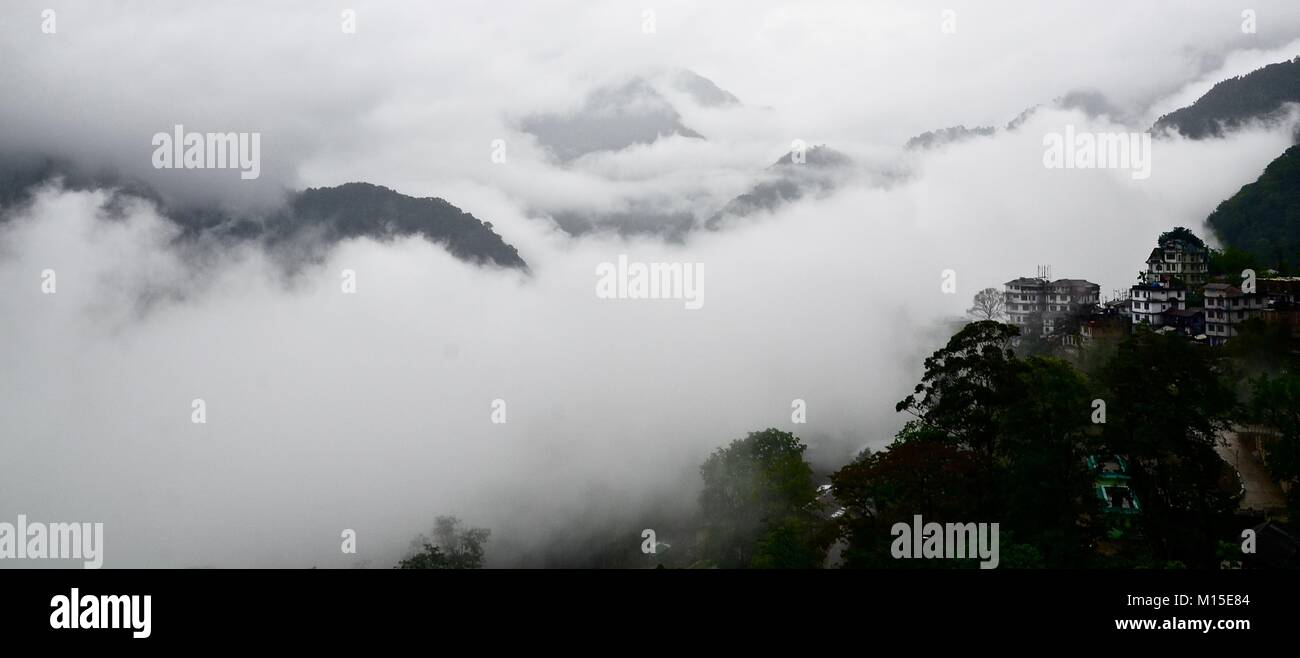 Mangan Stadt Sikkim, Indien Stockfoto
