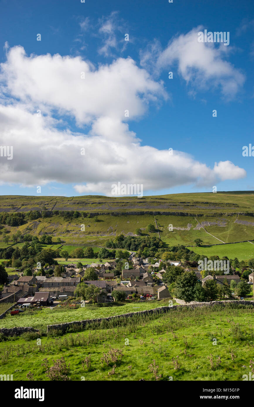 Das Dorf Kettlewell im oberen Wharfedale, North Yorkshire, England. Stockfoto