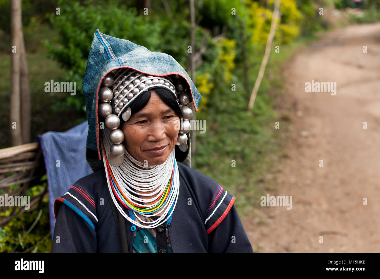 KENGTUNG, MYANMAR - NOVEMBER, 2016: Die Hügel in der Nähe von Keng Tung werden von stammesdörfer unterschiedlicher Traditionen und etnicity besiedelt. Stockfoto