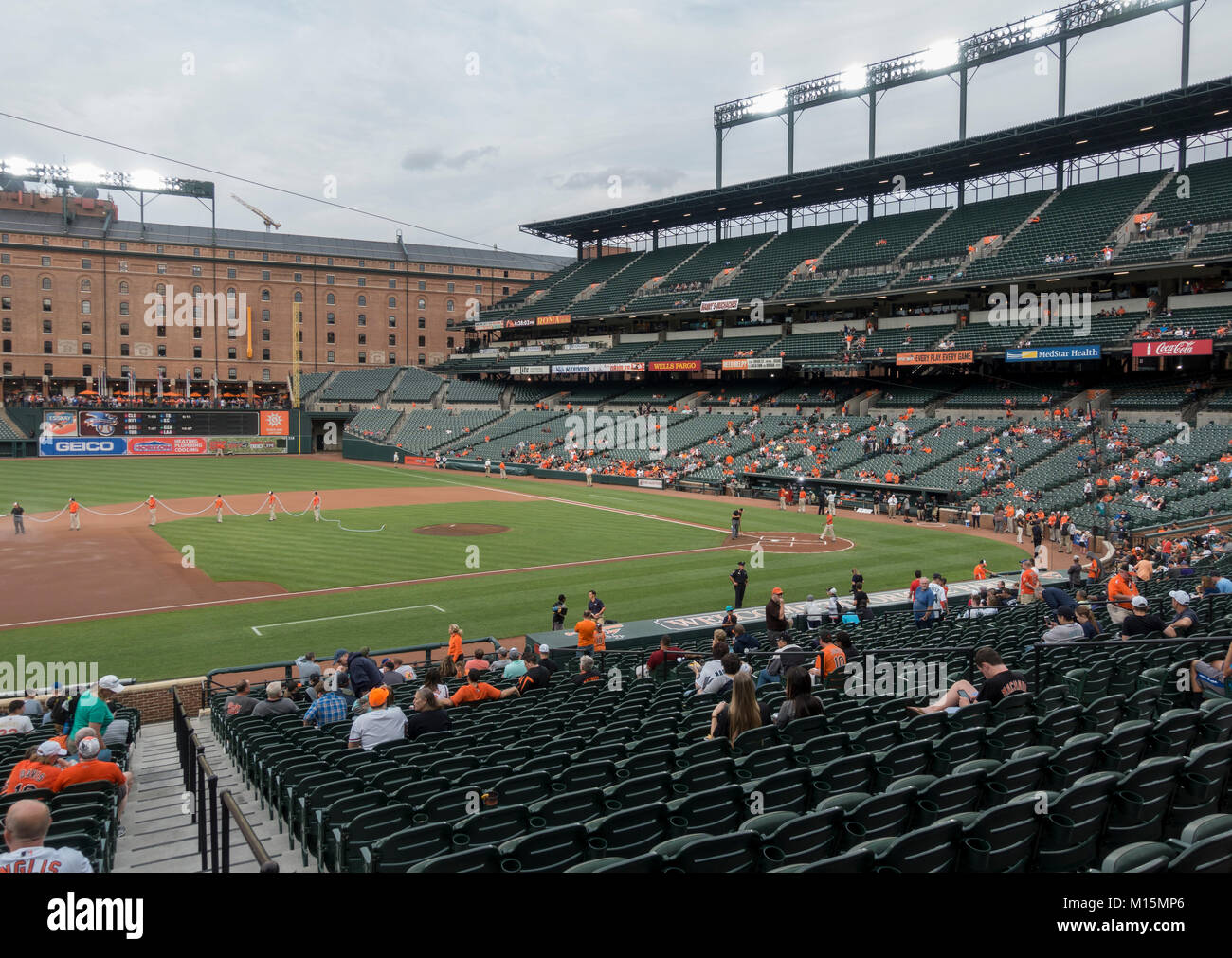 An Oriole Park at Camden Yards, die Heimat der Baltimore Orioles Major League Baseball Team in Baltimore, Maryland, USA. Stockfoto