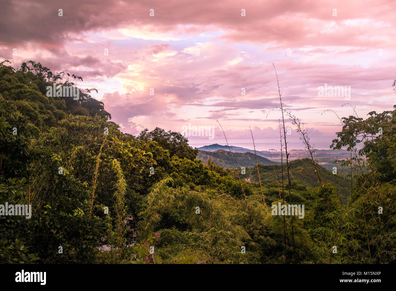 Blick auf Santa Marta, Minca, Kolumbien Stockfoto