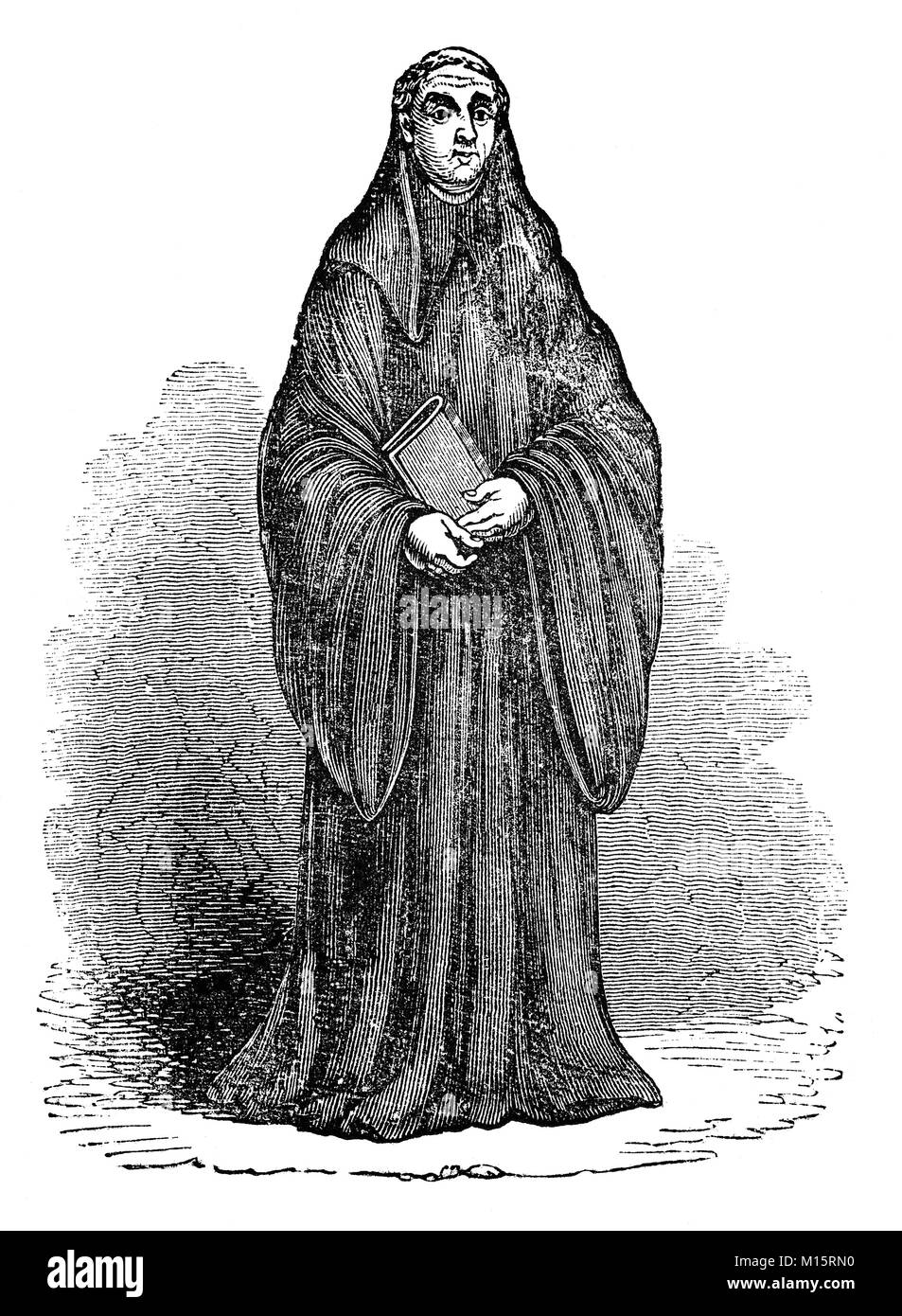14. Jahrhundert Orden in England, ein Benediktiner Priester. Stockfoto