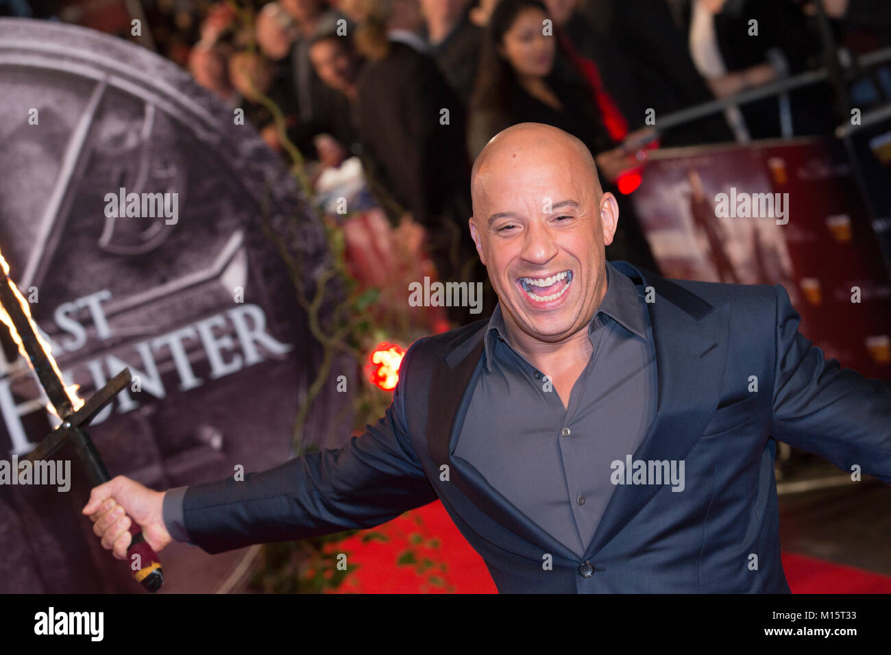 London, UK, 19. Oktober 2015, Vin Diesel, Filmpremiere von "Die letzte Hexe Hunter" im Empire Leicester Square. Mariusz Goslicki/Alamy Stockfoto