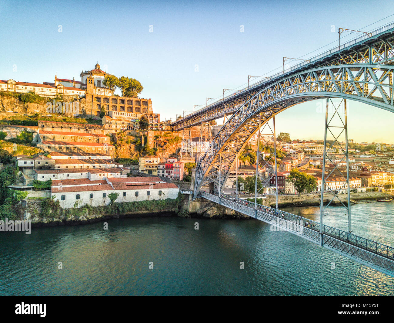 Stahl Brücke Dom Luis I Vila Nova de Gaia, Porto, Portugal Stockfoto