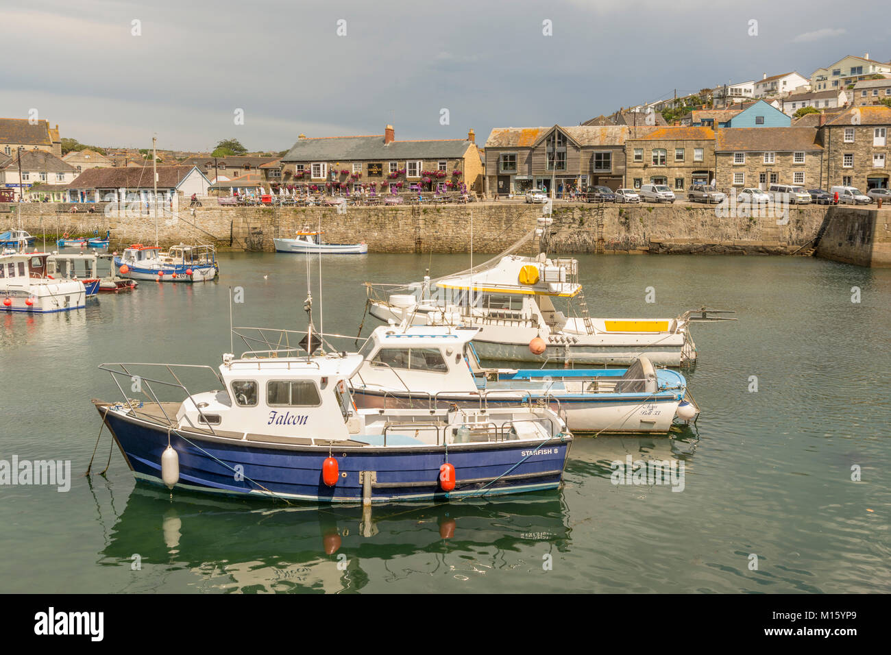 Porthleven Hafen, Camborne, Cornwall, England. Stockfoto