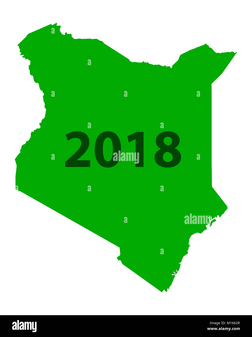 Karte von Kenia 2018 Stockfoto