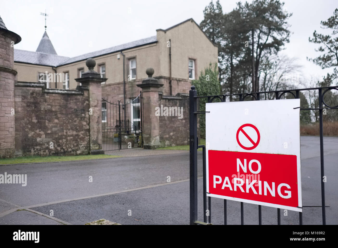 Np parkplatz Schild auf privates Eigentum an private Parkplatz Stockfoto