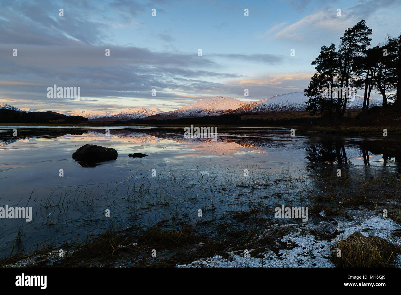 Der Schwarze Berg, Loch Tulla und Rannoch Moor Stockfoto