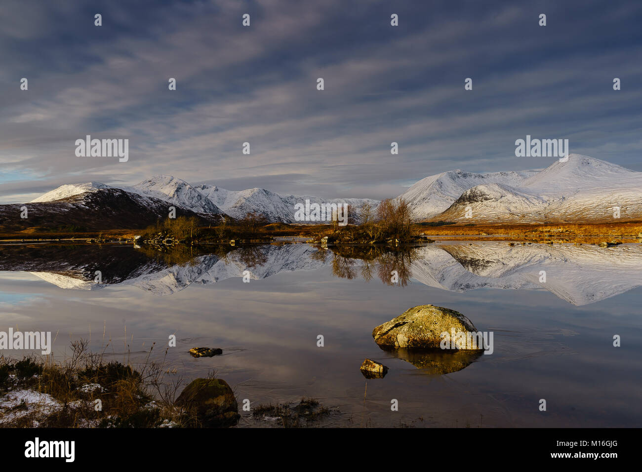 Der Schwarze Berg, Loch Tulla und Rannoch Moor Stockfoto