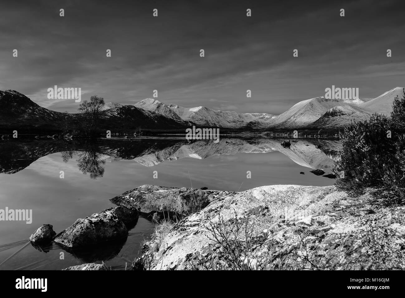 Der Schwarze Berg, Loch Tulla und Rannoch Moor Stockfoto