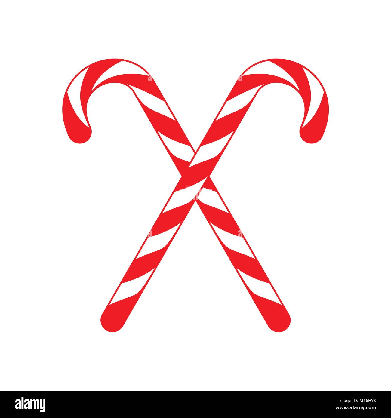 Weihnachten Zuckerstange Kreuz Vector Graphic Illustration Symbol Design  Stock-Vektorgrafik - Alamy
