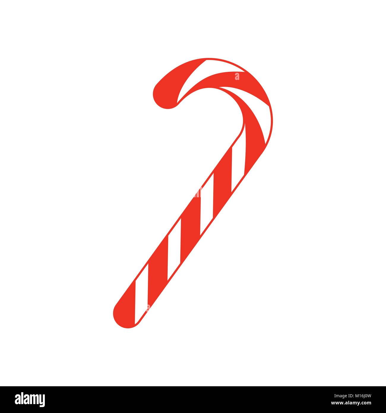 Zuckerstange Weihnachten Cartoon-Stil Auf Das Symbol Stock-Vektorgrafik -  Alamy
