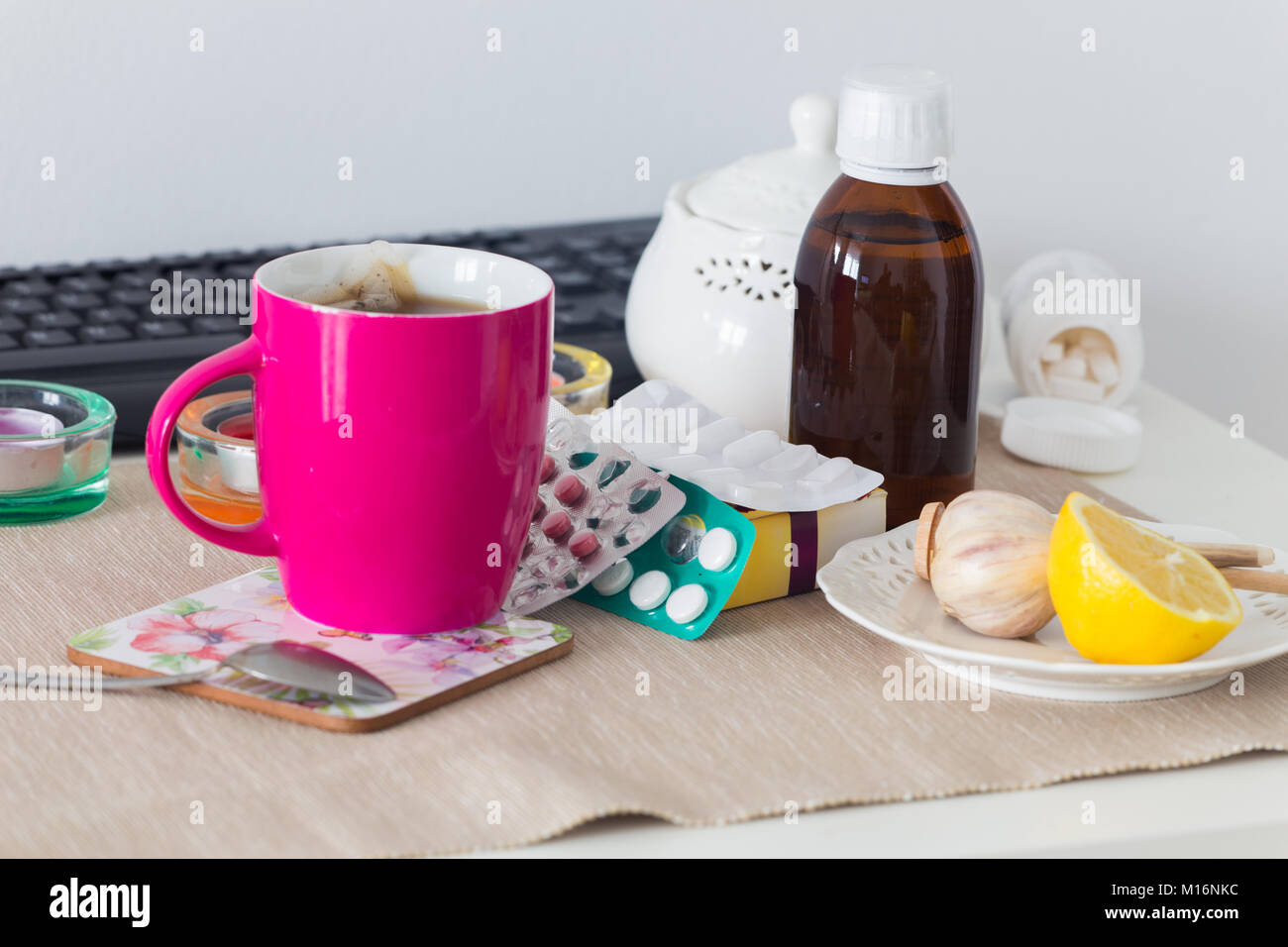 Home Behandlung für die Krankheit Stockfoto