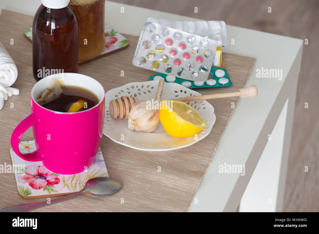 Home Behandlung für die Krankheit Stockfoto