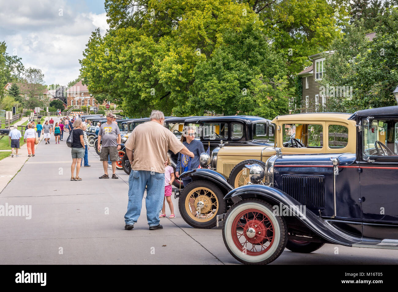 Modell T Autos in Amana Kolonien, Iowa Stockfoto
