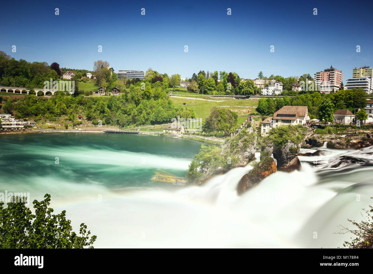 Zeitaufwand der Rheinfall in der Schweiz Stockfoto