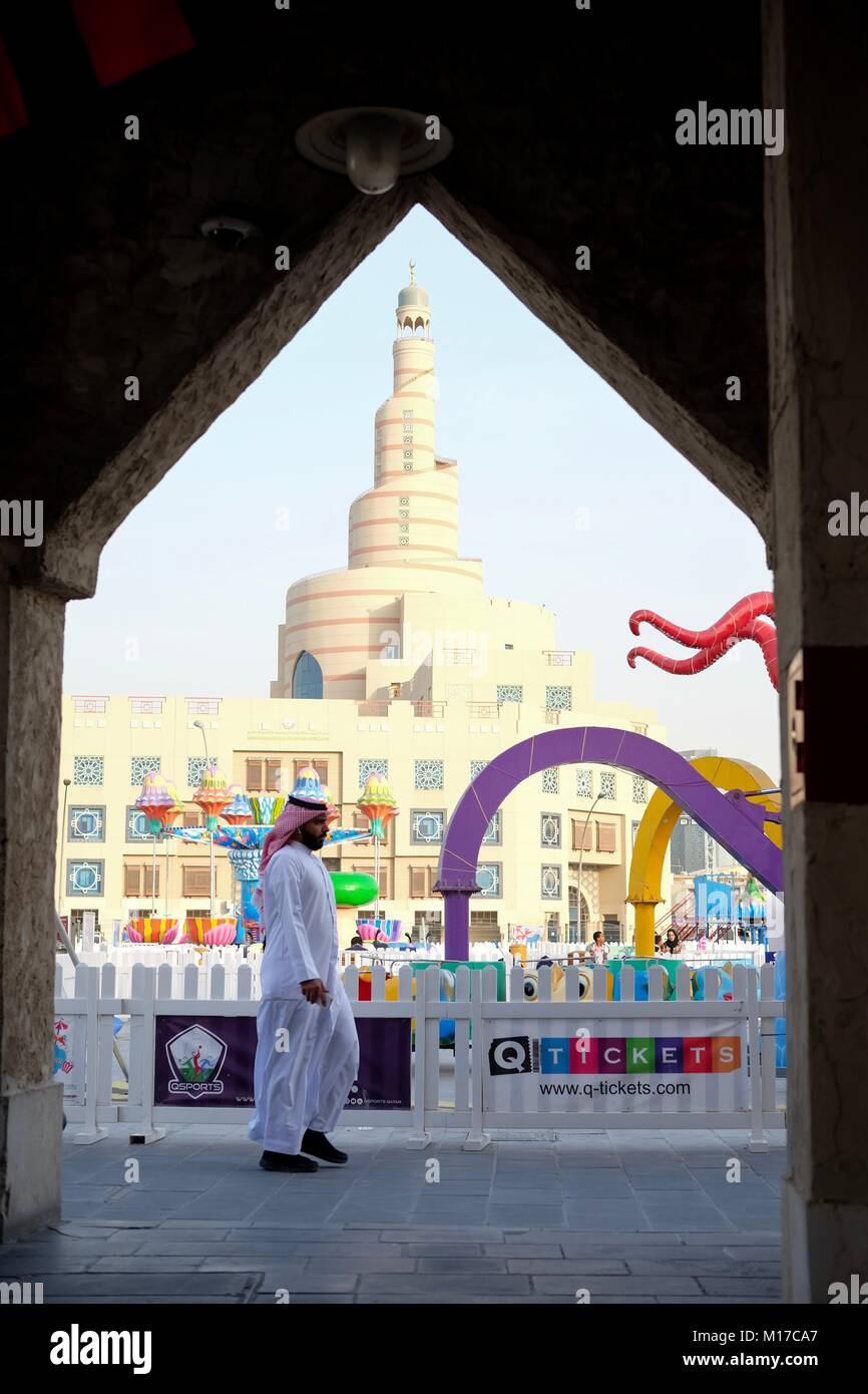 Von Doha beliebte Souq Waqif Stockfoto