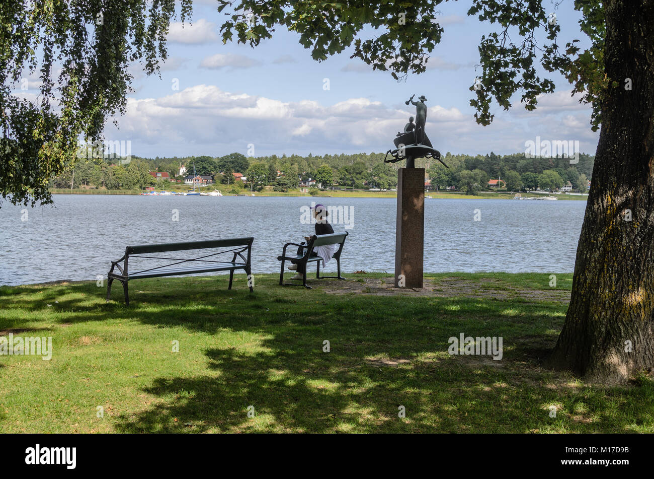 Bei Lurudden Sie können sitzen und die Aussicht genießen. Stockfoto