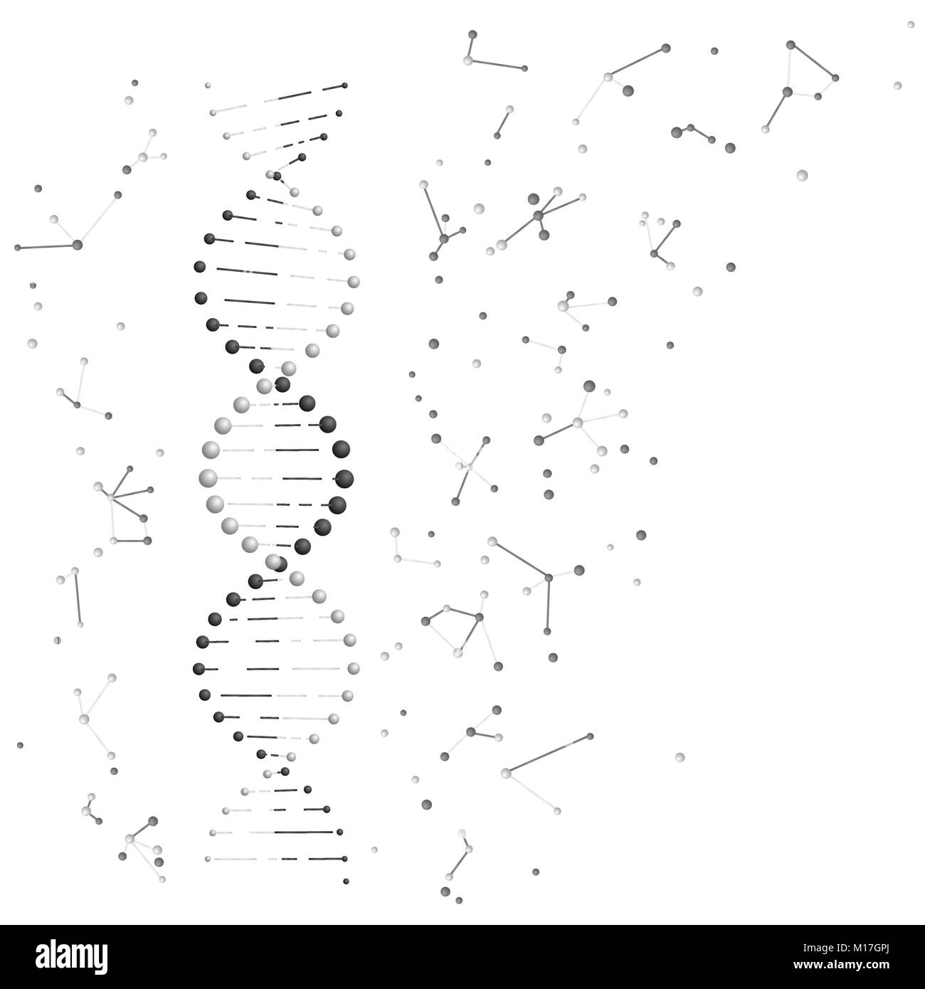 DNA-Moleküle. Vector Illustration Stock Vektor