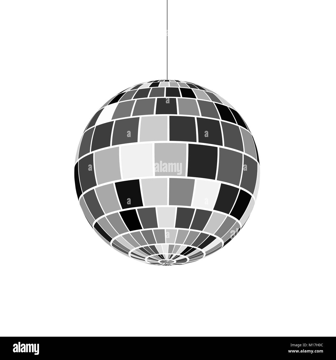 Disco ball-Symbol. Symbol Nachtleben der 70er Jahre. Retro Disco Party. Vector Illustration Stock Vektor