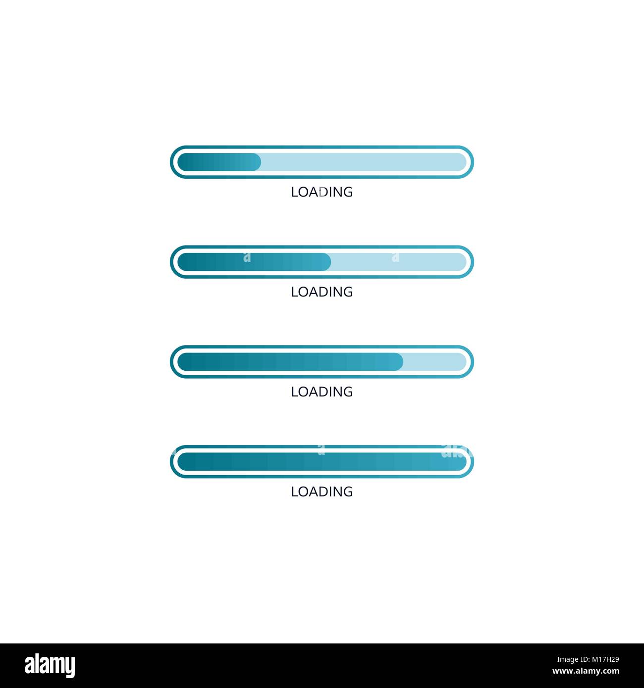 Laden bar Element Symbol. Kreatives Webdesign download Timer. Status wird geladen. Vector Illustration auf weißem Hintergrund Stock Vektor