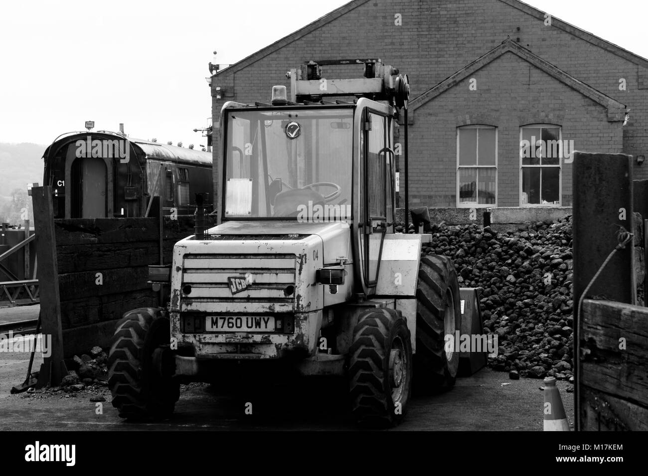 Kohle bereit für das Auftanken Von Dampfmaschinen auf der Toddington Station in Gloucestershire Stockfoto