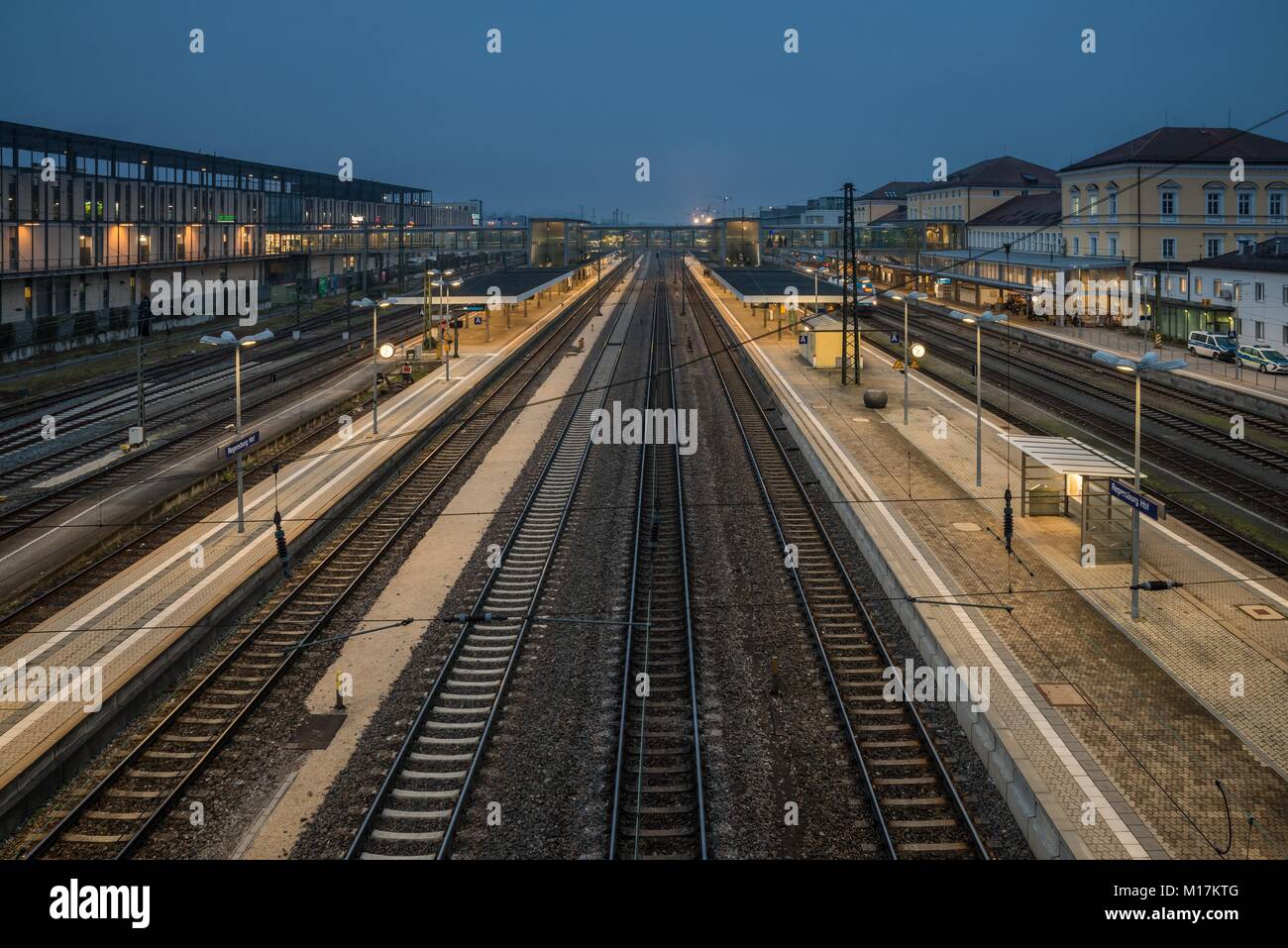 Hauptbahnhof in Regensburg, Bayern, Deutschland Stockfoto