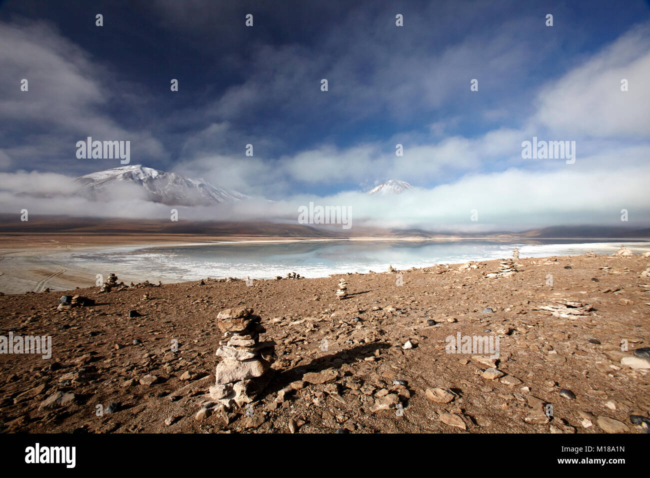 12 Stunden rund um die Salar de Uyuni Stockfoto